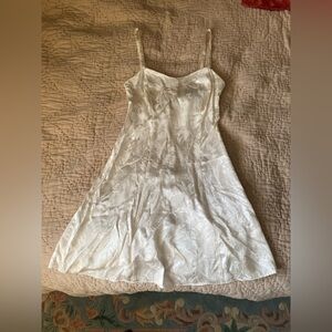 Vintage Cream Silky Slip Dress